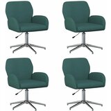 vidaXL Vrteči pisarniški stoli 4 kos 54 x 58 x 90 cm Temno zelena, (5000302290) | Shoptok.si