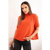 Kesi Włoski Women's short-sleeve loose-fit sweater orange | Shoptok.si