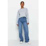 Trendyol Blue High Waist Wide Leg Jeans