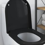  WC daska Podesiva Crna 48 x 36,5 x 4,5 cm Polipropilen | Eponuda.com