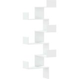 vidaXL Zidne kutne police bijele 45x45x147 cm od iverice | shoptok.hr