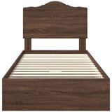  Okvir za krevet Smeđi hrast 90 x 190 cm Konstruirano drvo | shoptok.hr