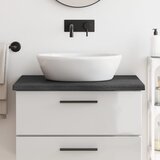  Kopalniški pult temno siv 80x50x4 cm obdelan trden les Cene