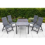 Gardenson Raztegljiva Vrtna Miza Ambia, Steklo, Aluminij, 120-180x90 | Shoptok.si