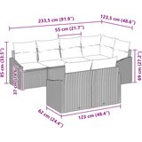  Set sofe 7 kom. Crna poliratan 233,5 x 123,5 x 85 cm | Shoptok.si