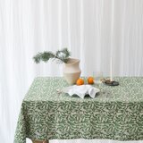 Linen Tales Laneni stolnjak 140x250 cm Evergreen Damask – | shoptok.hr