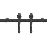 Komplet opreme za drsna vrata 427 cm jeklo črne barve, (22046861) | Shoptok.si