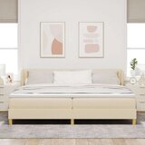  Krevet s podlogom i madracem Krem 200x200 cm Tkanina | shoptok.hr