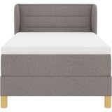  Boxspring - Krevet s oprugama i madracem krem 90x200 cm Sivo-smeđa | shoptok.hr
