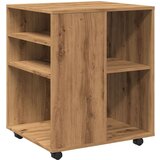vidaXL Omarica na kolesih artisan hrast 60x53x72 cm inženirski les | Shoptok.si