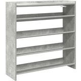vidaXL Regal za čevlje betonsko siv 80x25x81 cm inženirski les | Shoptok.si