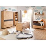 My Baby Lou OTROŠKA POSTELJICA Yunai antracit, barve hrasta | Shoptok.si