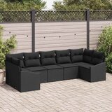  Set sofe 7 kom. Crna poliratan 289 x 123,5 x 85 cm | shoptok.hr