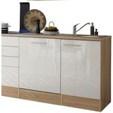 MID.YOU Moderen Kuhinjski Blok Brez Aparatov Laurel, Bela, Hrast | Shoptok.si
