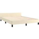  Posteljni okvir z vzglavjem krem 140x190 cm umetno usnje, (20904356) | Shoptok.si