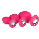 EasyToys - Anal Collection Komplet analnih čepov Easytoys Diamond, roza | Shoptok.si