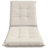  Jastučić za ležaljku GEMERT 100% poliester Bijela - Bijela 190 x 50 x 9 cm Melange | shoptok.hr