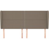  Uzglavlje s ušima smeđesivo 183x23x118/128 cm od tkanine | shoptok.hr