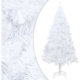 vidaXL Umjetno božićno drvce s gustim granama bijelo 210 cm PVC | shoptok.hr