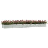 vidaXL Povišena vrtna gredica 600 x 80 x 45 cm pocinčani čelik srebrna | shoptok.hr