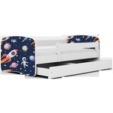  Drveni dječji krevet KOZMOS s ladicom - 180x80 cm bijeli | shoptok.hr
