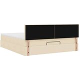 vidaXL Otomanski krevet s madracem krem 160x200 cm od tkanine | shoptok.hr