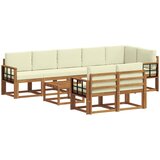  Set vanjskih sofa 9 kom. Prirodna i krem | shoptok.hr