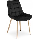  BERA stolica - crni baršun / noge od hrasta x 2 | shoptok.hr