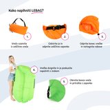 Kondela Napihljiv ležalnik, modra, LEBAG | Shoptok.si