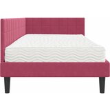  Kutni krevetni okvir s madracem 2 kom. Vinska crvena 100 x 200 cm | Shoptok.si