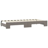  Dnevni krevet na razvlačenje smeđesivi 90 x 200 cm od tkanine | shoptok.hr