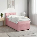  Boxspring krevet s madracem Ružičasta 90 x 190 cm Baršun | shoptok.hr