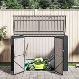  Kutija za spremanje u vrtu Crna 214 x 82 x 132 cm Čelik | shoptok.hr