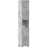 vidaXL Kopalniška omarica TULUM Betonsko siva 37 x 31.5 x 203 cm | Shoptok.si