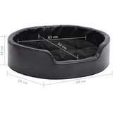 vidaXL Krevet za pse crni 69 x 59 x 19 cm od pliša i umjetne kože | shoptok.hr