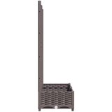vidaXL Cvetlično korito z oporno mrežo rjavo 80x40x121,5 cm PP | Shoptok.si