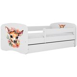 HAPPYKIDS Otroška postelja Dreamy 140x70 bambi z ležiščem s predalom Bela | Shoptok.si