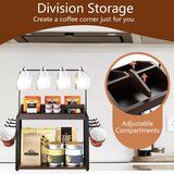 SIMAIXING 2-nadstropno stojalo za skodelice z 15 kavlji in predali | Shoptok.si