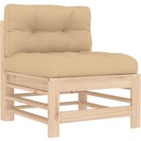 Maison Chic Sredinski kavč - Sofa - Kanape z blazinami trden borov les, (21726782) Cene