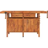  Radni stol s ladicama i škripcima 162x62x83 cm od drva bagrema | Eponuda.com