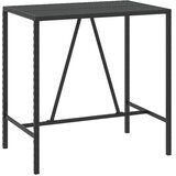 5-dijelni vrtni barski set od poliratana s jastucima crni Crna 110 x 70 x 110 cm | shoptok.hr
