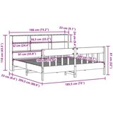  Posteljni okvir brez vzmetnice vošč. rjav 180x200 cm borovina, (21609463) | Shoptok.si