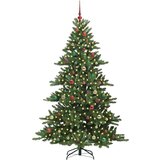 vidaXL Umjetno božićno drvce s nogom with LEDs s stalakom 210cm PVC | shoptok.hr
