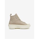 Converse Beige Ankle Leather Platform Sneakers on Run Star Hi - Men | shoptok.hr