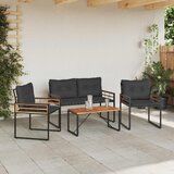  Set vanjskog namještaja s jastukom 4 pcs Siva | shoptok.hr