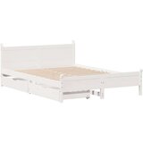vidaXL Okvir kreveta bez madraca bijeli 135 x 190 cm masivna borovina | shoptok.hr