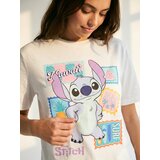 Sinsay Pamučna majica s printom Stitch | shoptok.hr