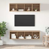  Set TV komoda 3 kom. Umjetnički hrast Konstruirano drvo Smeđa 37 x 37 x 107 cm Cijene