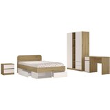 Boxxx MLADINSKA SOBA hrast artisan, bela, visoki sijaj | Shoptok.si