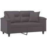  Dvosjed s ukrasnim jastucima sivi 120 cm od umjetne kože | shoptok.hr